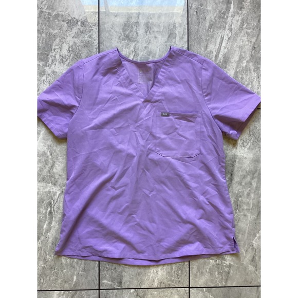 Figs Other - FIGS Technical Collection Purple V-Neck Scrub Top XL FW1000 Womens Short Sleeve